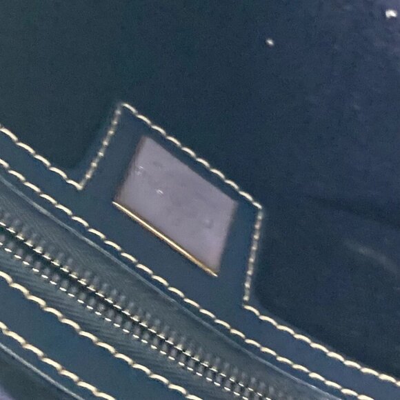 FENDI shoulder bag Mamma Baguette Zucchino Shoulder Bag Canvas/Leather Navy - Picture 14 of 14